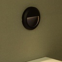 LED Trinlys med 2W effekt, 4000K lysfarve, sort hus, rund form og IP65 beskyttelse