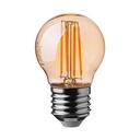 G45 pære 4W E27 - Kultråds, Amber farve, 2200K, 350lm, RA80