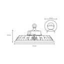 Plateo High Bay 100W Sort DALI IP65 IK08 230V 270x160mm - 5 års garanti