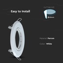 Downlight kit uden lyskilde - Hul: Ø7cm, Mål: Ø9,3cm, Hvid, MR16 eller GU10 fatning