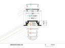 DIOFLEX Alu profil GROOVE10 BC/UX indbyg 1m24x7mm
