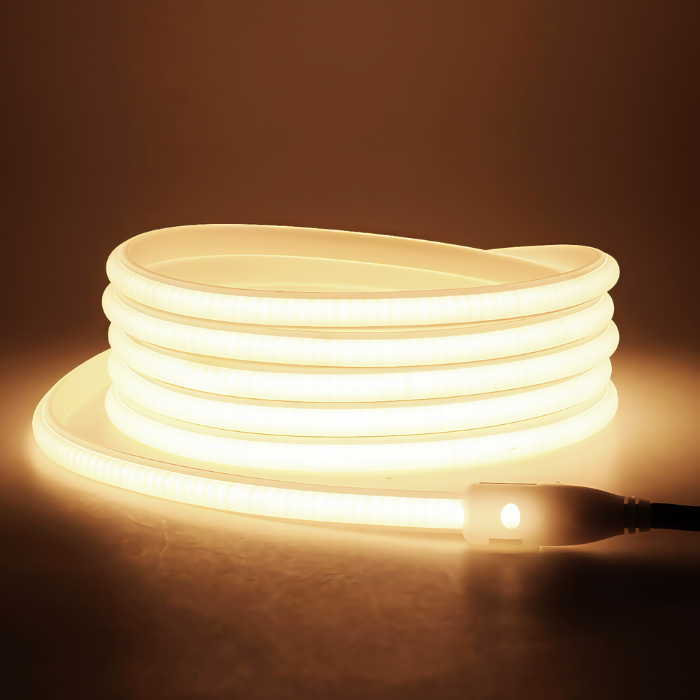 10m Neon COB-LED Strip med 280 LED pr. meter, 24V, 9,5W/m, IP67, RA90