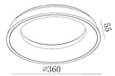 Designer LED-lampe O-Ring 300 35W/830 Hvid