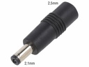 DC adapter - Ø5,5x2,5mm hun til 5,5x2,1mm han