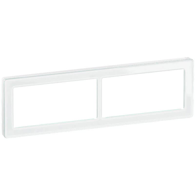 LK Fuga ramme PURE 66 glas 2x2m vandret - hvid