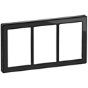 LK Fuga ramme PURE 66 glas 3x1½m - sort