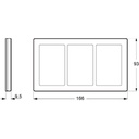 LK Fuga ramme PURE 66 glas 3x1½m - sort
