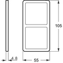 LK Fuga ramme SLIM 55 2x1m - hvid