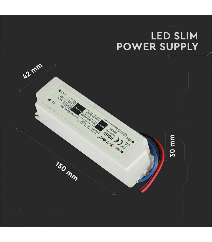 strømforsyning - 12V DC, IP67 vandtæt