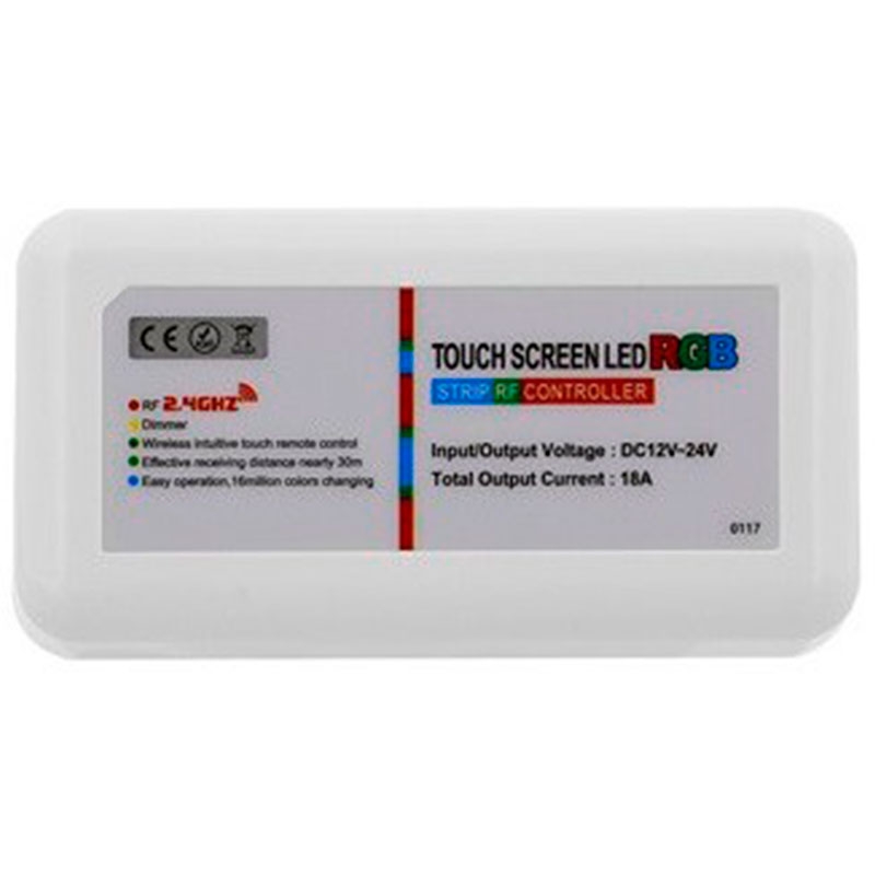 RGB kontroller uden fjernbetjening - 12V / 24V, RF trådløs, 220W