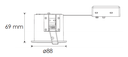 Indbygningsspot 230V GU10  max 7W Led -mat hvid