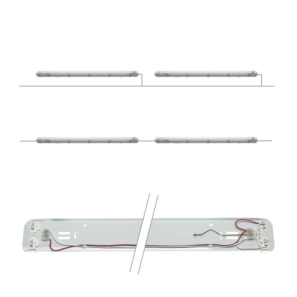 Limea LED armatur for LED rør 2x120cm IP65