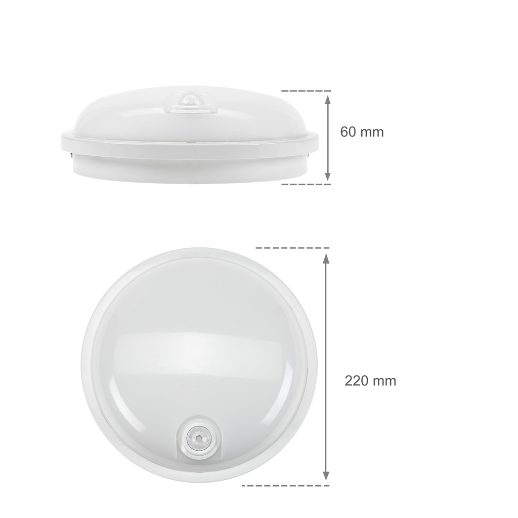 20W LED lampe med sensor, 4000K