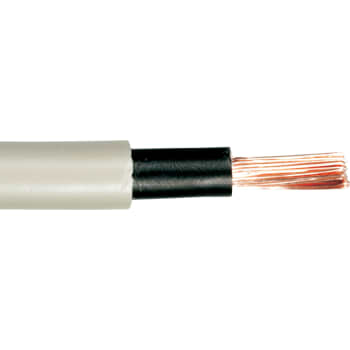 PVT dobbeltsoleret 1x6mm² grå - pr. meter