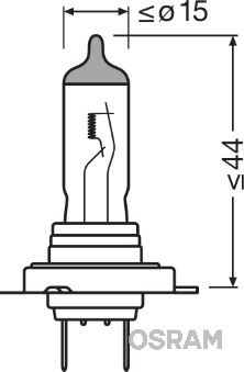 Osram original fjernlys pære 12V, 55W