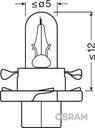 Osram original instrumentbelysning 12V,  2W