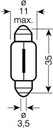 Osram sokkelpærer original 12V, 6W