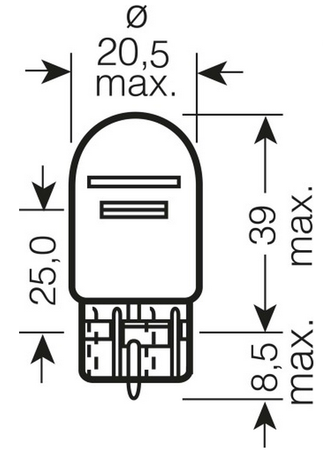 Osram blinklys pære 12V, 5W