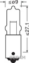 Osram original kabinelys sokkelpærer 12V, 10W