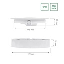 ALGINE Downlight 2-i-1 til overflade eller indbygning 12W 1200Lm 230V