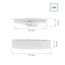 ALGINE Downlight 2-i-1 til overflade eller indbygning 12W 1150Lm 230V