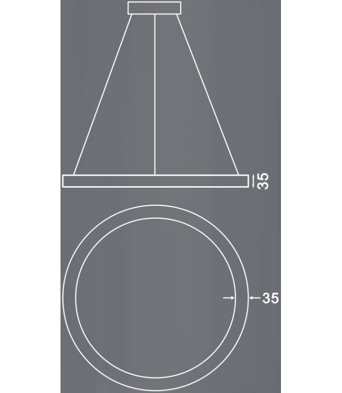 Nordic48 Dæmpbar LED lampe sort, inkl. ophæng