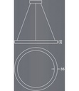 Nordic48 Dæmpbar LED lampe sort, inkl. ophæng