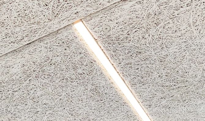 LED lysskinne 19W 60 cm 4000K til Troldtekt og akustikloft, 24V