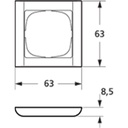 LK Fuga ramme Softline 63 1m - hvid