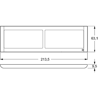 LK Fuga ramme SOFT 63 2x2m vandret - lysegrå