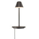 Væglampe Stay, LED modul, sort
