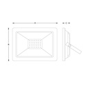 100W LED Projektør 3000K 8100 Lumen