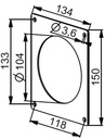 UNITE rund ø100 dækplade BxH 134x150 mm