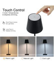 Opladelig LED bordlampet, touch dæmpbar
