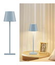 Opladelig LED bordlampe, Lyseblå, touch dæmpbar