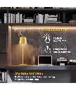 Opladelig LED bordlampe, Karry/guld, touch dæmpbar