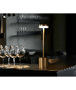 Opladelig LED bordlampe, Guld, touch dæmpbar