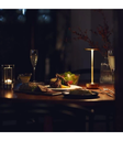 Opladelig LED bordlampe,  Guld, touch dæmpbar