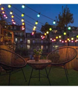 V-Tac LED lyskæde 5m med 10 stk. 0,5W RGB pærer inkl. lyskilde - 230V, 5W, 300lm