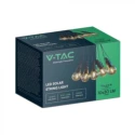 V-Tac Solcelle lyskæde med 10 stk. 0.5W pærer - 12 meter, fjernbetjening, IP44, inkl. lyskilde, 300lm
