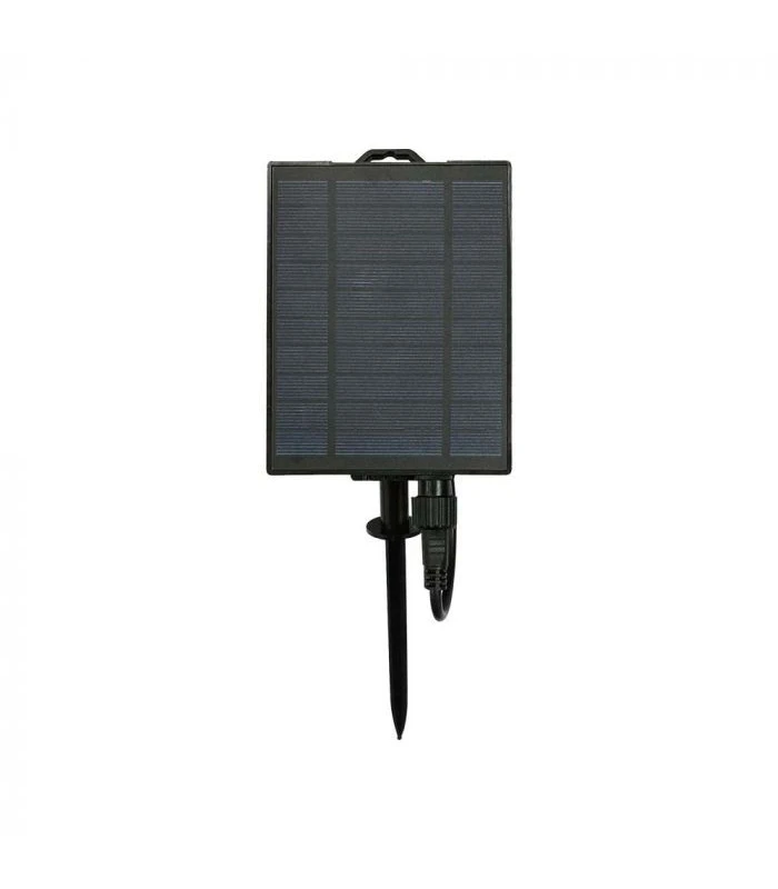 V-Tac Solcelle lyskæde med 15 stk. 0.2W pærer - 15 meter, IP44, inkl. lyskilde - 1,75W effekt, 50lm