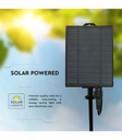 V-Tac Solcelle lyskæde med 15 stk. 0.2W pærer - 15 meter, IP44, inkl. lyskilde - 1,75W effekt, 50lm