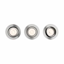 PHILIPS DONEGAL Indbygningsspot (Max 5,5W GU10 LED) Krom 3-pak u/ pære