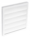 Ventilationsrist m. lukkespjæld - 170x170mm Ø100mm, Hvid