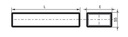 Rektangulær (flad) ventilationsrør - 55x110mm (0,5m)