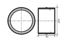 Rund forbindelsesstykke - Ø125mm