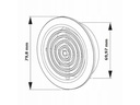 Rund møbel-ventilationsrist - Ø70mm, Hvid