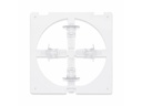 Ventilationsrist, justérbar kanalstørrelse, 172x172mm, Hvid