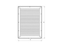 Rektangulær ventilationsrist - 140x210mm kanal, Grafit
