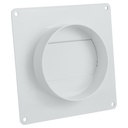 Vægflange m. tilbageslagsventil - 110x55mm til Ø100mm